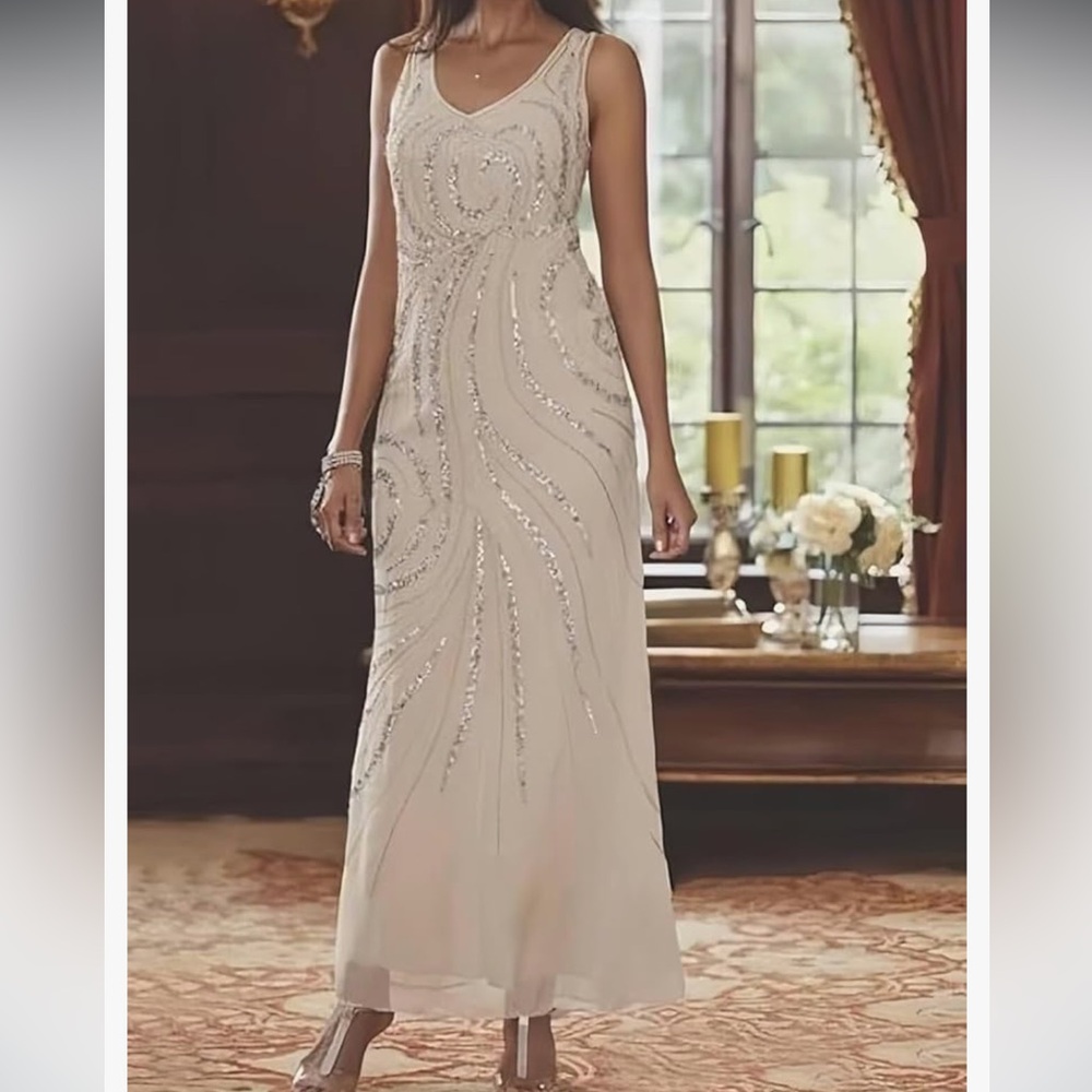 NWT Elegant Blue Maxi Dress with Jacket mother of the bride or mother of groom - Picture 4 of 12